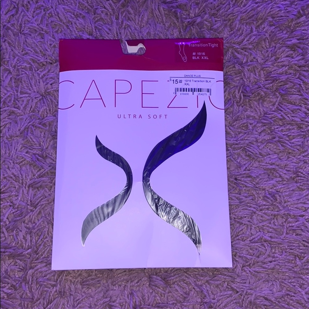 NWT Capezio Black Transition Tights